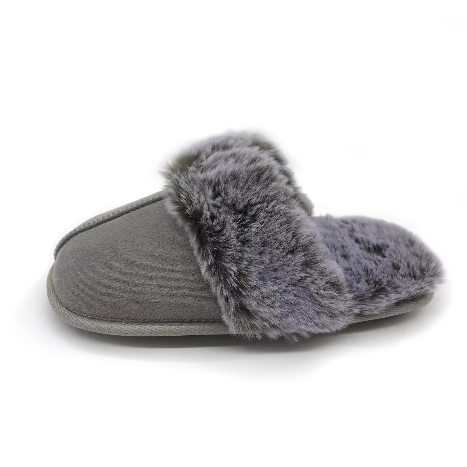 Winter Warm and Anti slip Women's Cotton Slippers with Fur Tops - Bonnie Lassio