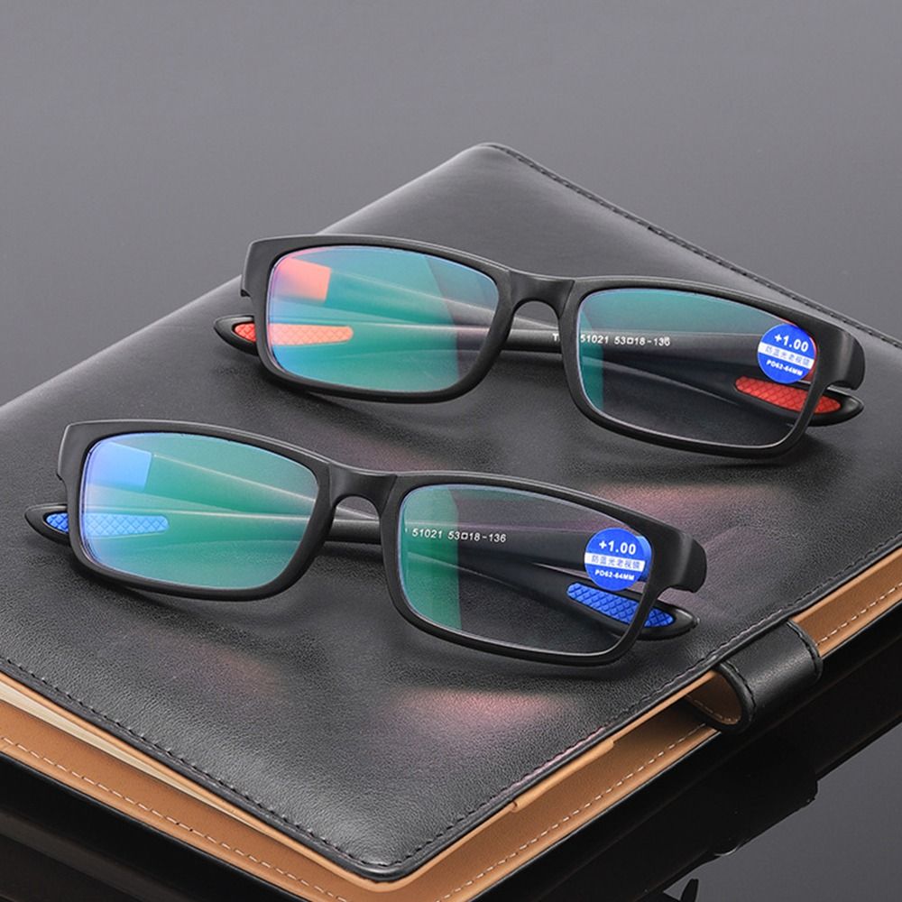 Reading Glasses Men Women Sports Anti-blue Light Reading Eyewear Black Red TR90 Frame Presbyopia Eyeglasses +100 to+400 glasses - Bonnie Lassio