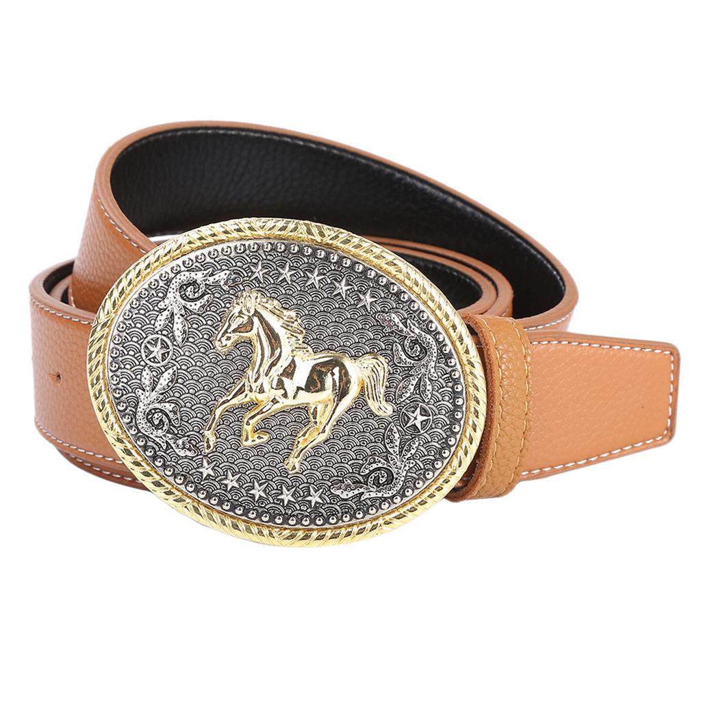 Western Rodeo Horse Belt Buckle Engraved Celt Pattern Cowboy Buckles for Men and Women - Bonnie Lassio