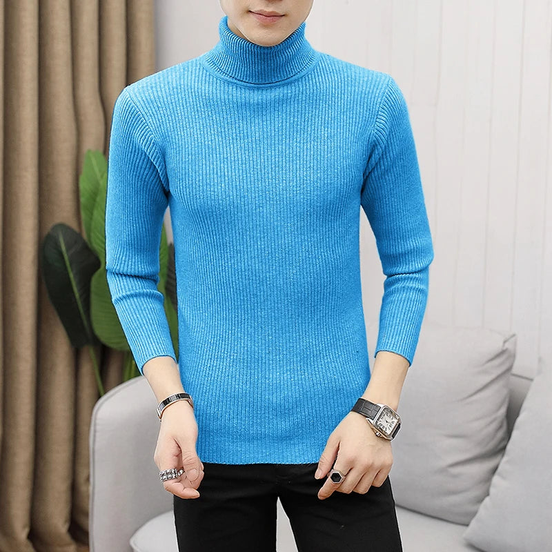 Autumn and Winter New Men's Turtleneck Sweater Male Casual All-match - Bonnie Lassio