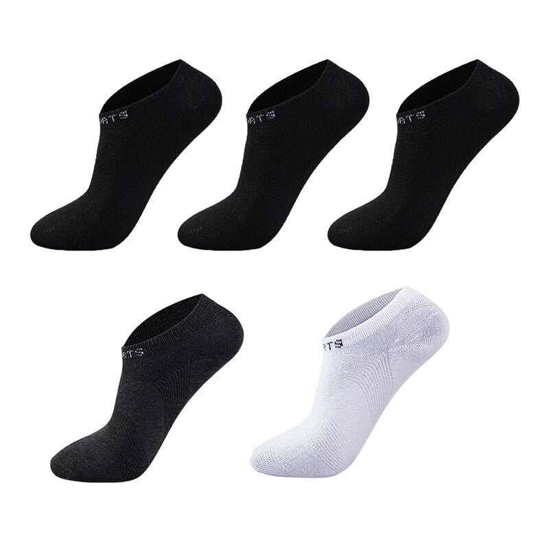 5 Pairs/Lot High Quality Men Ankle Socks Breathable Cotton Sports Mesh Casual Athletic Summer Thin Cut Short Sokken Plus Size - Bonnie Lassio