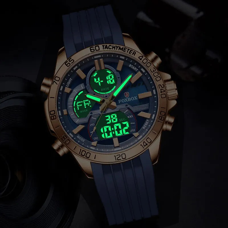 Fashion LED Display Watch Men Top Brand Silicone Sport Chronograph Wristwatch Casual - Bonnie Lassio