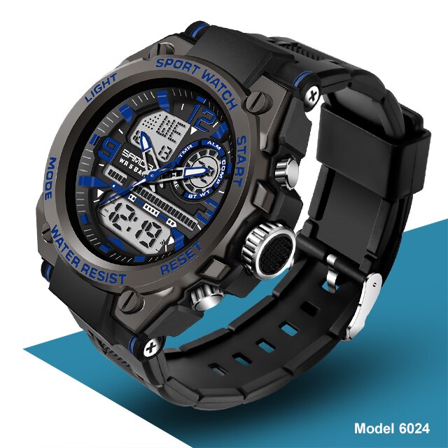 SANDA Top Luxury Watches Men Military Army Mens Watch Waterproof Sport Wristwatch Dual Display Watch Male Relogio Masculino - Bonnie Lassio