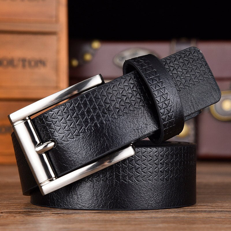 New Fashion Men&#39;s Genuine Leather Belts Designer Leisure Belt for Man Pin Buckle Business Dress Male Dropshipping - Bonnie Lassio