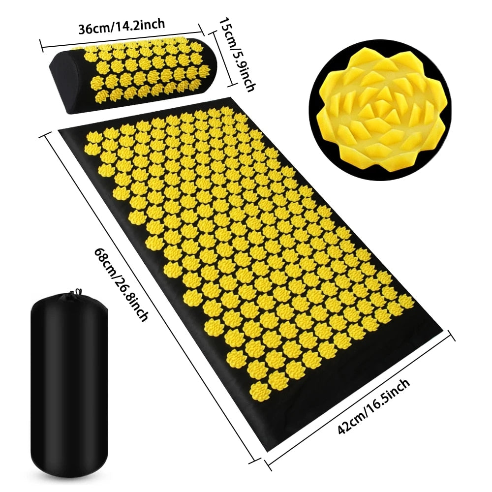 Acupressure Yoga Mat Kuznetsov's Applicator Cushion Sensi Massage Body Needles With Spikes Pillow Foot Massager Fitness Pilates - Bonnie Lassio