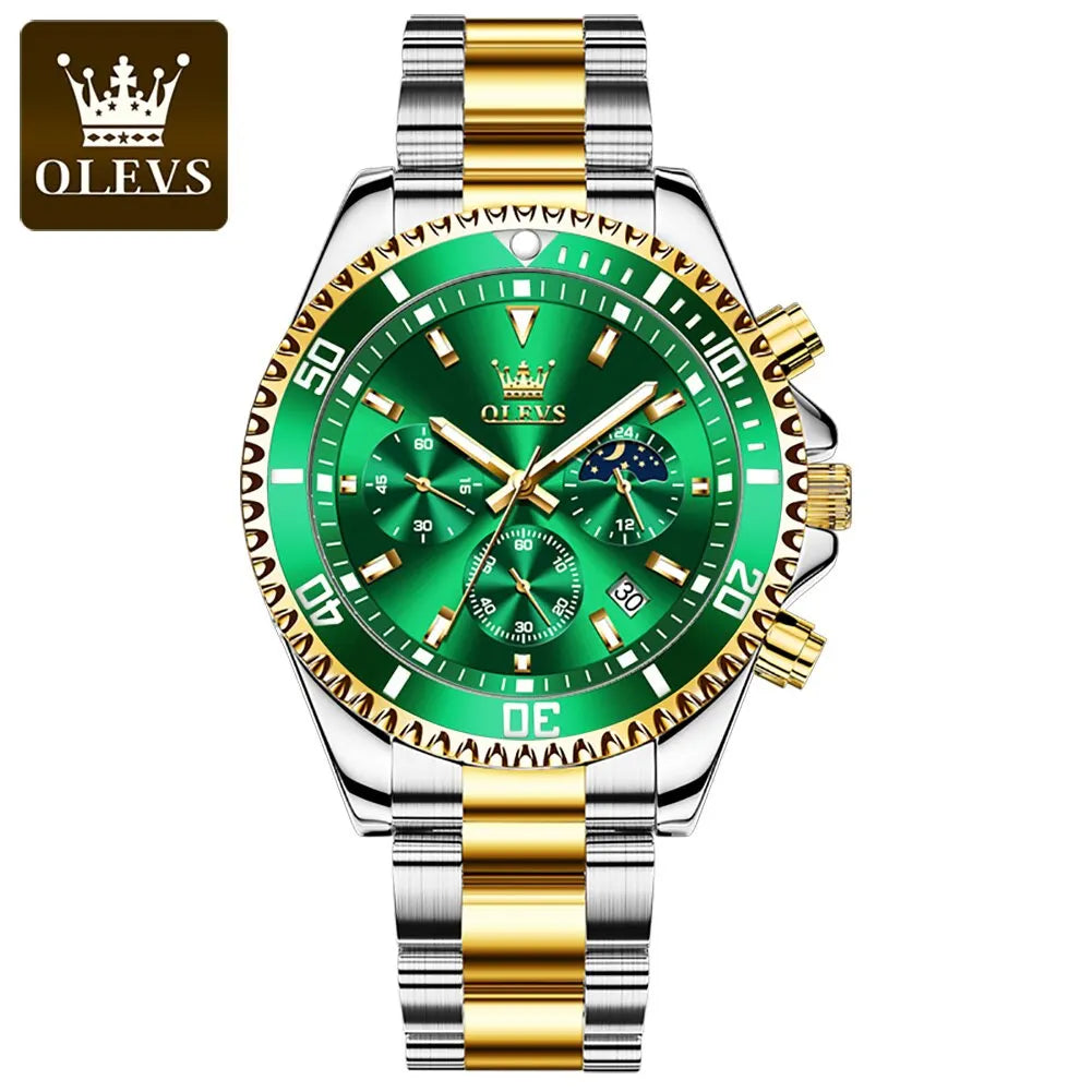 OLEVS Men Watch Stainless Steel Waterproof Luiminous Business Fashion Luxury - Bonnie Lassio