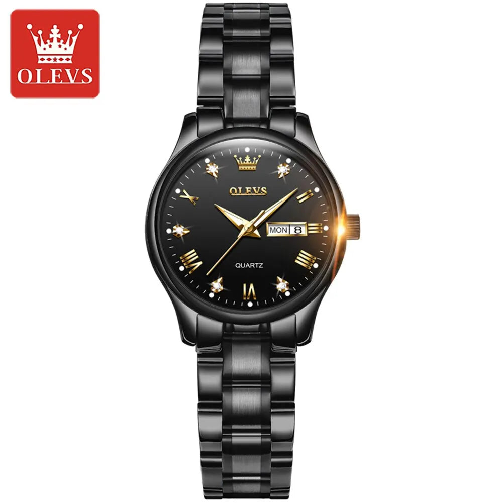 OLEVS Women Wrist Watch Original Watches for Ladies Waterproof Stainless Steel - Bonnie Lassio