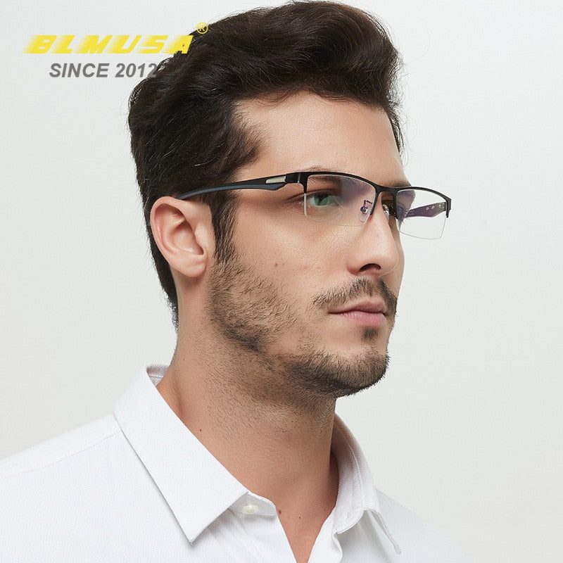 BLMUSA New Progressive Multifocal Reading Glasses Men Handsome Anti Blue Light Prescription Glasses Eye Glasses Frames For Men - Bonnie Lassio