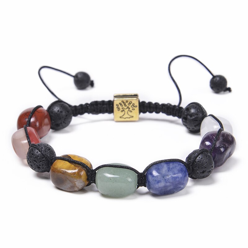 7 Chakra Stone Bead Yoga Meditation Bracelet Healing Crystal Double Layer Natural Gemstone Beaded Anxiety Bracelets for Women - Bonnie Lassio