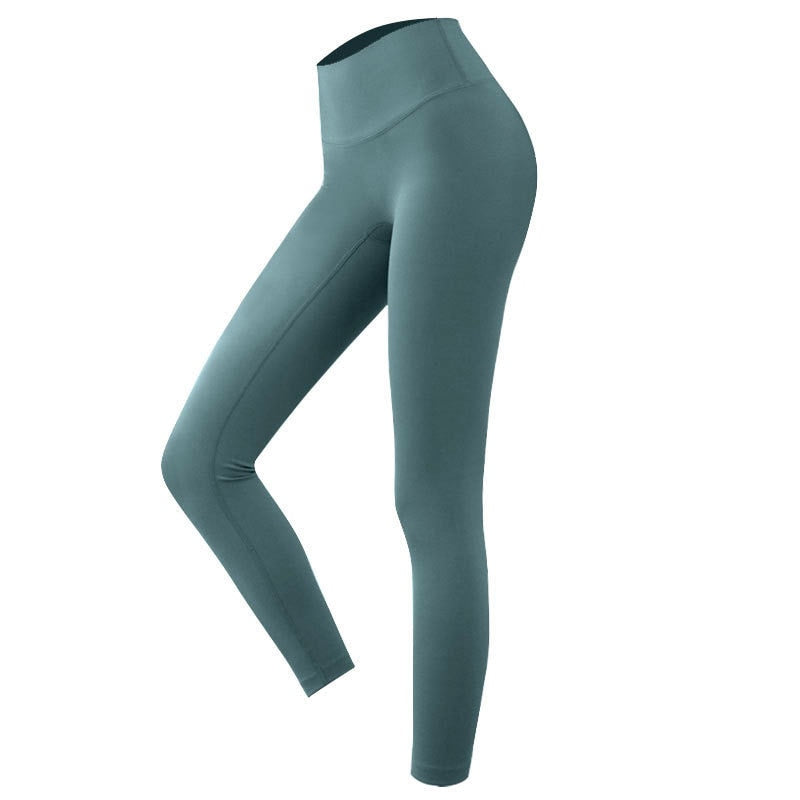 Women's Leggings Soft Yoga Pants Nylon and Spandex No Front Seam. Very Lightweight. Side Pocket - Bonnie Lassio