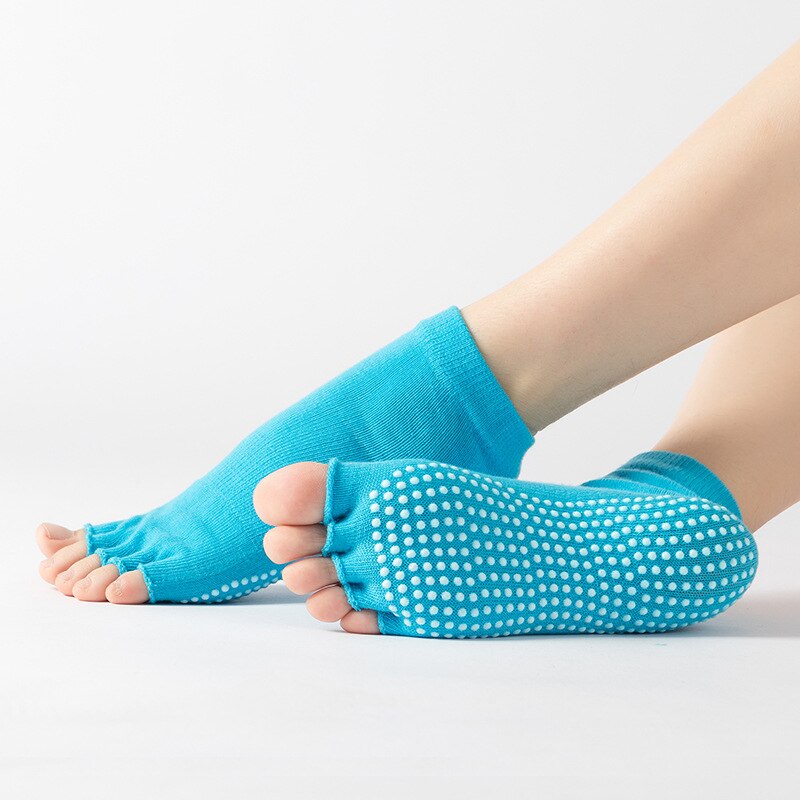 Women Yoga Socks Non-Slip Grips Cotton Pilates Socks Ladies Ballet Dance Sports Socks For Yoga Fitness Workout Yoga Socks - Bonnie Lassio