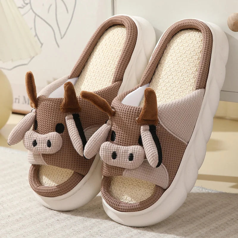 Cute Animal Pig Slippers for Women All Season Breathable Open Toe - Bonnie Lassio