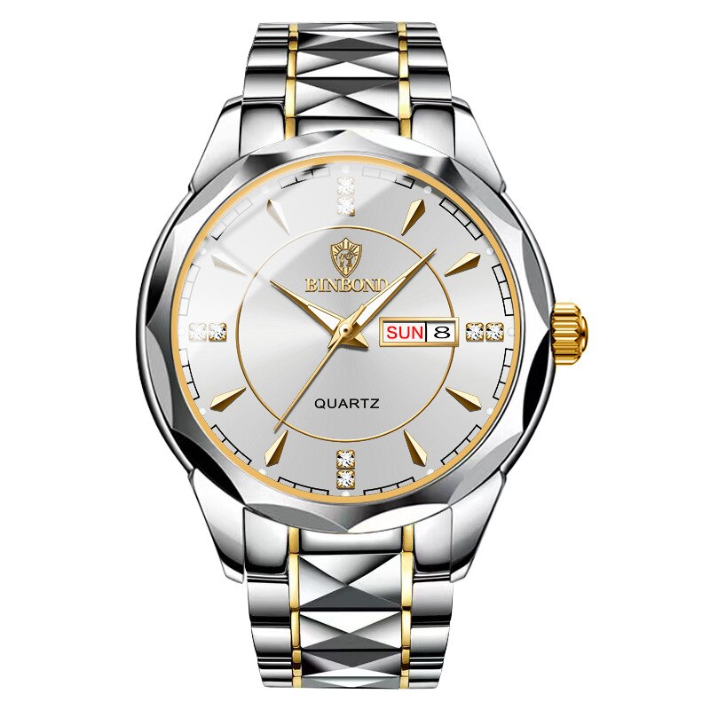 Men Gold Watch Luxury Quartz Mens Business Watches Fashon Day Date Male Clock Stainless Steel Waterproof Relogio Masculino 2023 - Bonnie Lassio