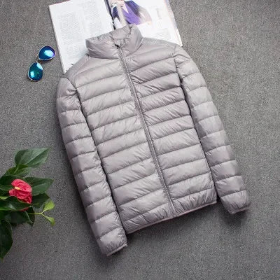 New Brand Autumn Winter Light Down Jacket Men's Fashion Hooded Short Ultra-thin Lightweight Youth Slim Coat Down Jackets 2022 - Bonnie Lassio