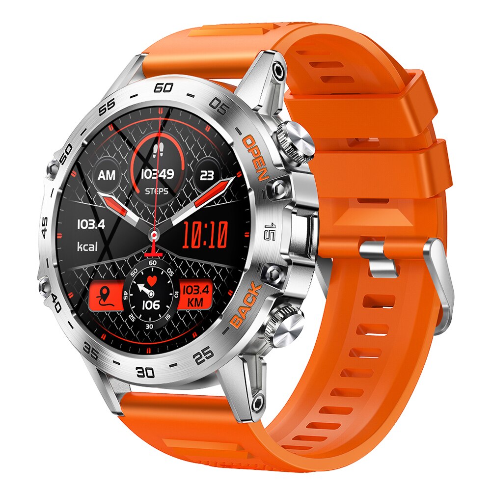 Mens Outdoor Smart Watch For Sport Fitness Tracker Watch 400mAh Big Battery BT Answer Make Call Waterproof - Bonnie Lassio