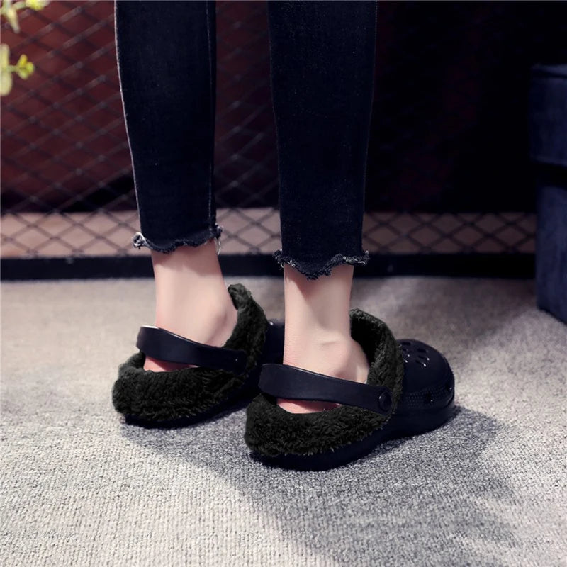 Winter Men Women Slippers Warm Furry Slippers Indoor Breathable - Bonnie Lassio