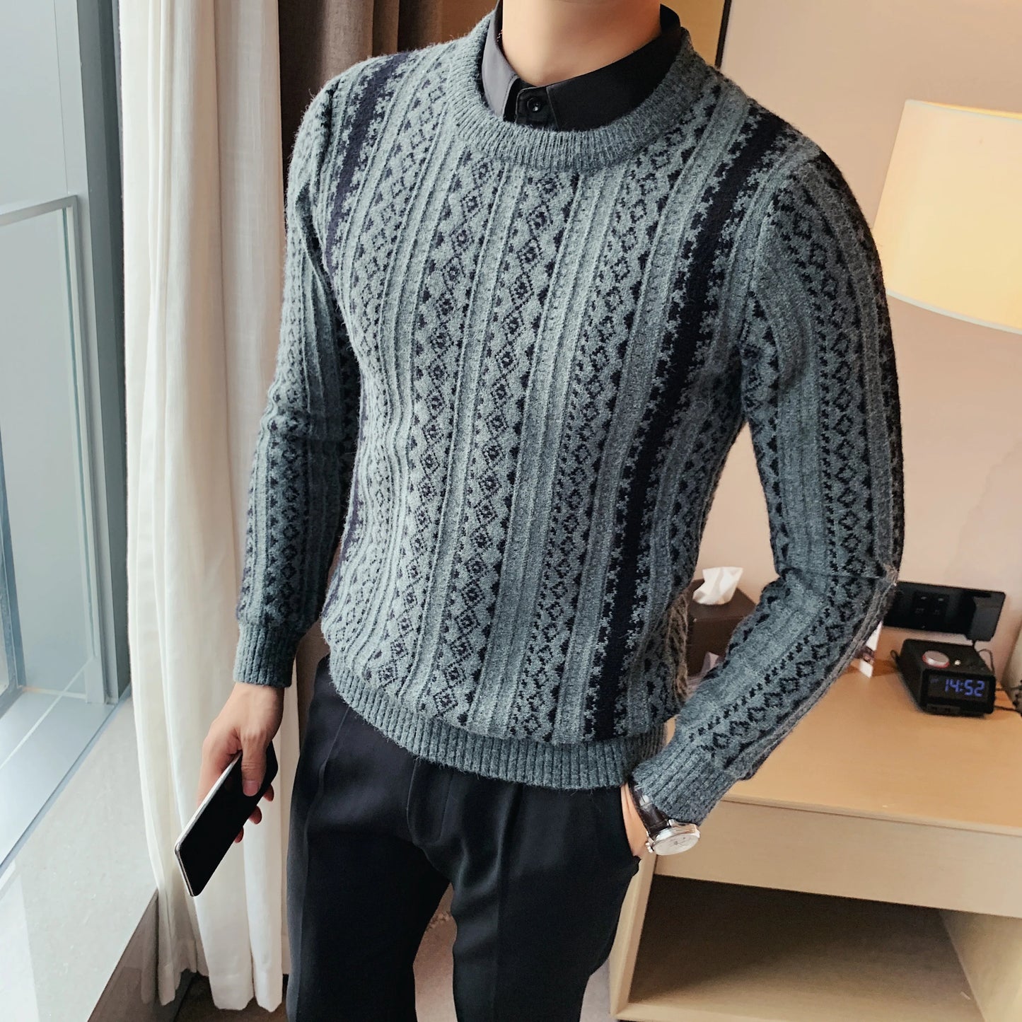 Mens Wool Sweater Pullover