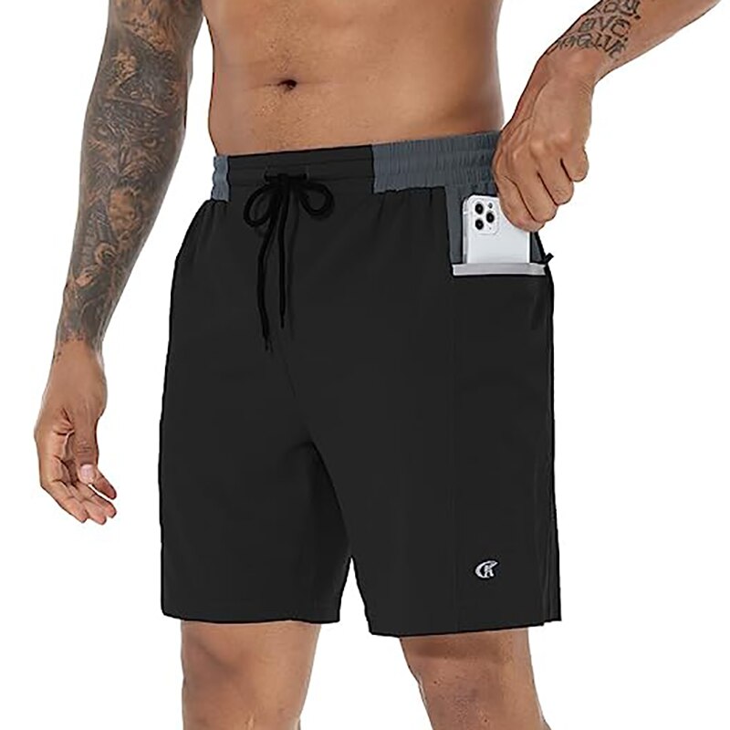 Men's Running Shorts with Zipper Pockets Swim Trunks Men's Lightweight Casual Shorts Quick Dry Gym Workout Athletic Shorts - Bonnie Lassio