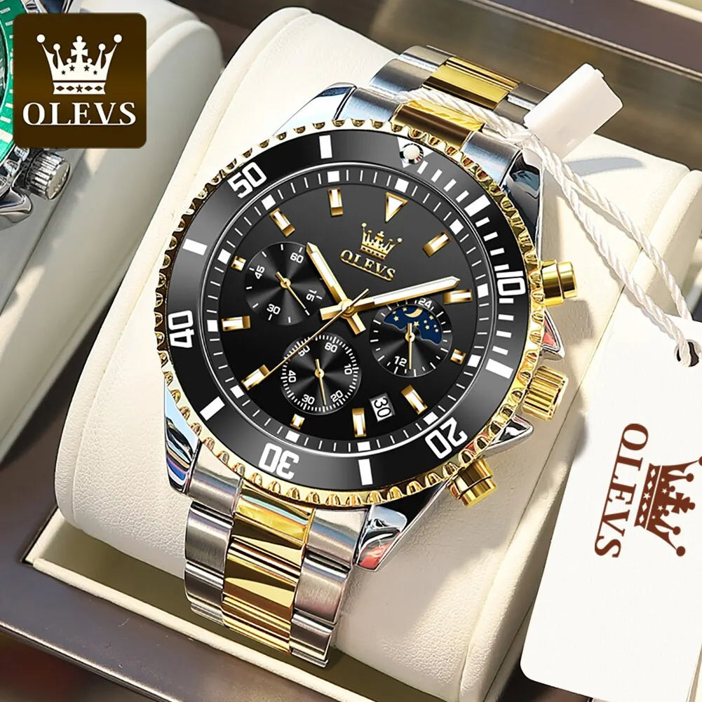 OLEVS Men Watch Stainless Steel Waterproof Luiminous Business Fashion Luxury - Bonnie Lassio