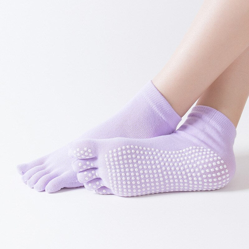 Women Yoga Socks Non-Slip Grips Cotton Pilates Socks Ladies Ballet Dance Sports Socks For Yoga Fitness Workout Yoga Socks - Bonnie Lassio