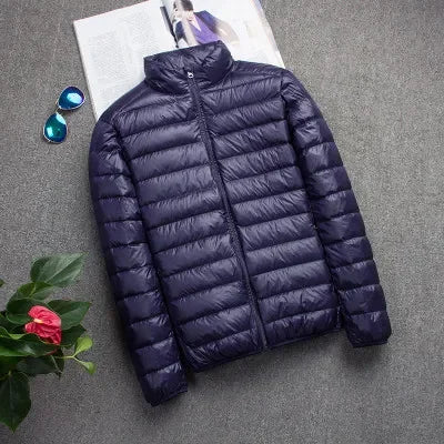 New Brand Autumn Winter Light Down Jacket Men's Fashion Hooded Short Ultra-thin Lightweight Youth Slim Coat Down Jackets 2022 - Bonnie Lassio