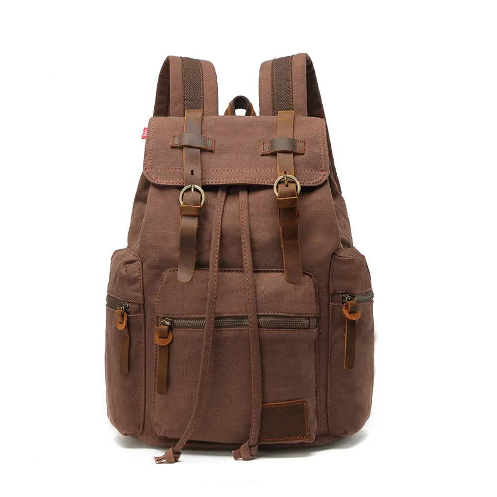 Fashion Men's Backpack Vintage Canvas Backpack School Bag Men's Travel Bags Large Capacity Travel Laptop Retro Bag Dropshipping - Bonnie Lassio