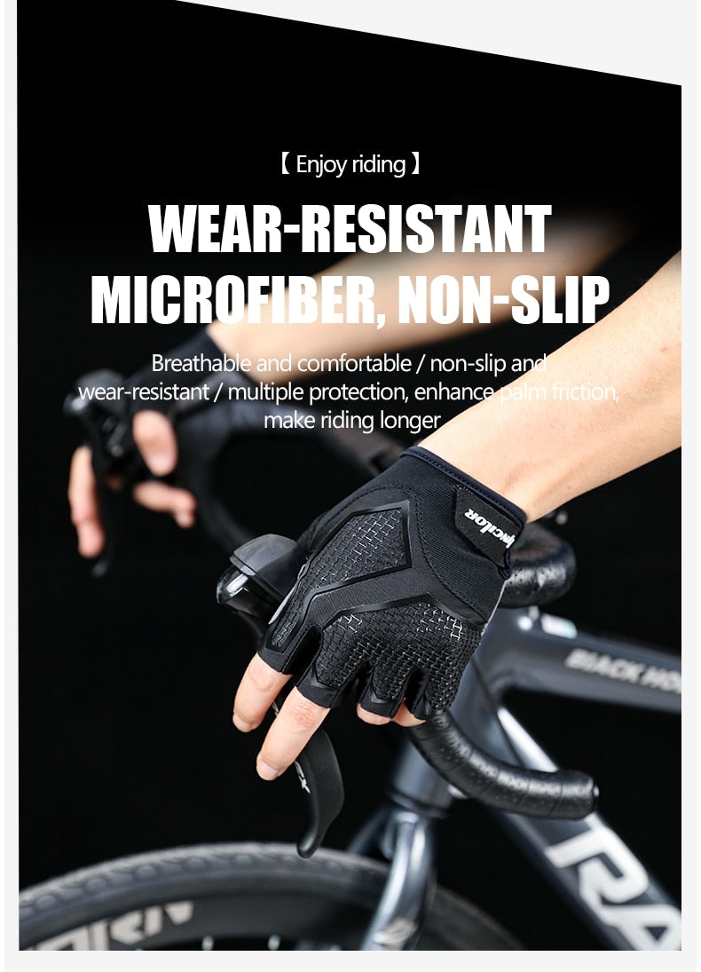 Half-Finger Mens or Womens Cycling Gloves Shock-Absorbing Breathable - Bonnie Lassio