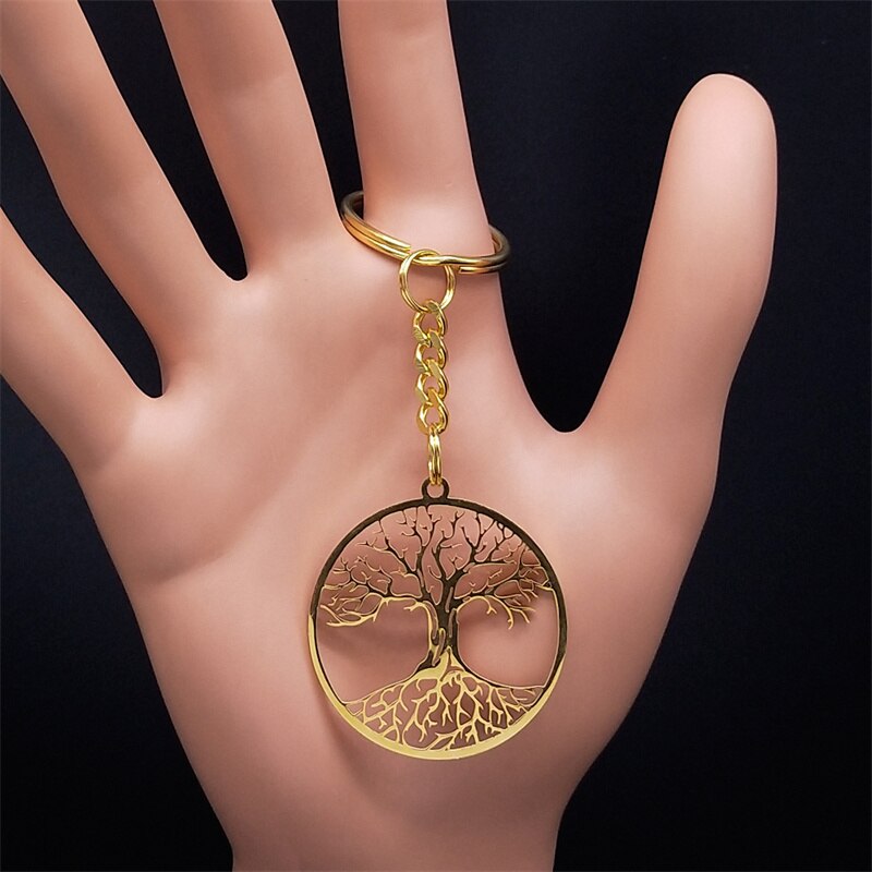 Aesthetic Tree of Life Chain Necklace for Women Men Stainless Steel Silver Colour - Bonnie Lassio