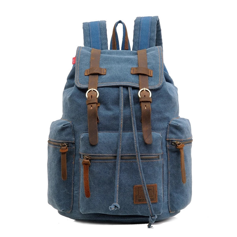 Fashion Men's Backpack Vintage Canvas Backpack School Bag Men's Travel Bags Large Capacity Travel Laptop Retro Bag Dropshipping - Bonnie Lassio