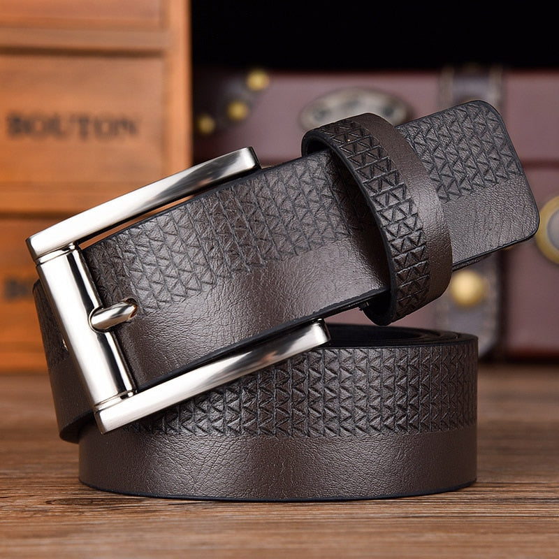 New Fashion Men&#39;s Genuine Leather Belts Designer Leisure Belt for Man Pin Buckle Business Dress Male Dropshipping - Bonnie Lassio