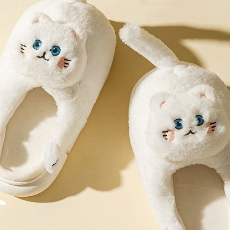 Unisex Plush Slippers Cute Cat Tiger and Non Slip - Bonnie Lassio