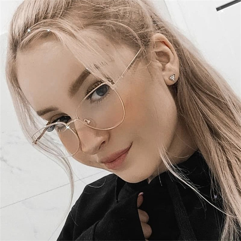 New Women Glasses Cat Eye Anti Blue Light Radiation Protection Eyeglasses Female Small Frame Eyewear Metal Girls Reading Glasses - Bonnie Lassio