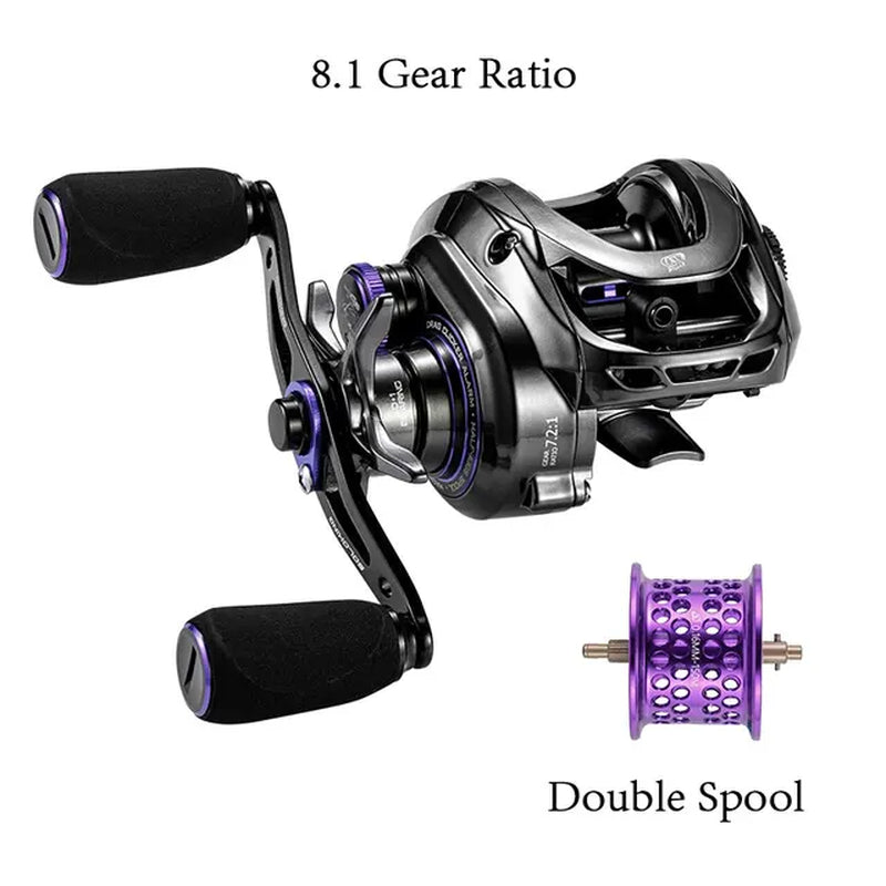 GKA200 Pro Baitcasting Reel Fishing Reels7.1/8.1 Gear 9KG Drag Power 6+1 BB Drag Clicker Sound Baitcaster Reel Betriel