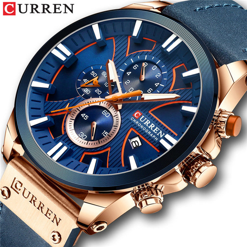 Men's Fashion Quartz Military Sports Watch with Date Function and Waterproof Design