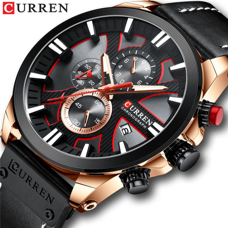 Men's Fashion Quartz Military Sports Watch with Date Function and Waterproof Design