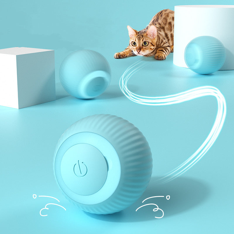 Electric Cat Ball Toys Automatic Rolling Smart Cat Toy Interactive