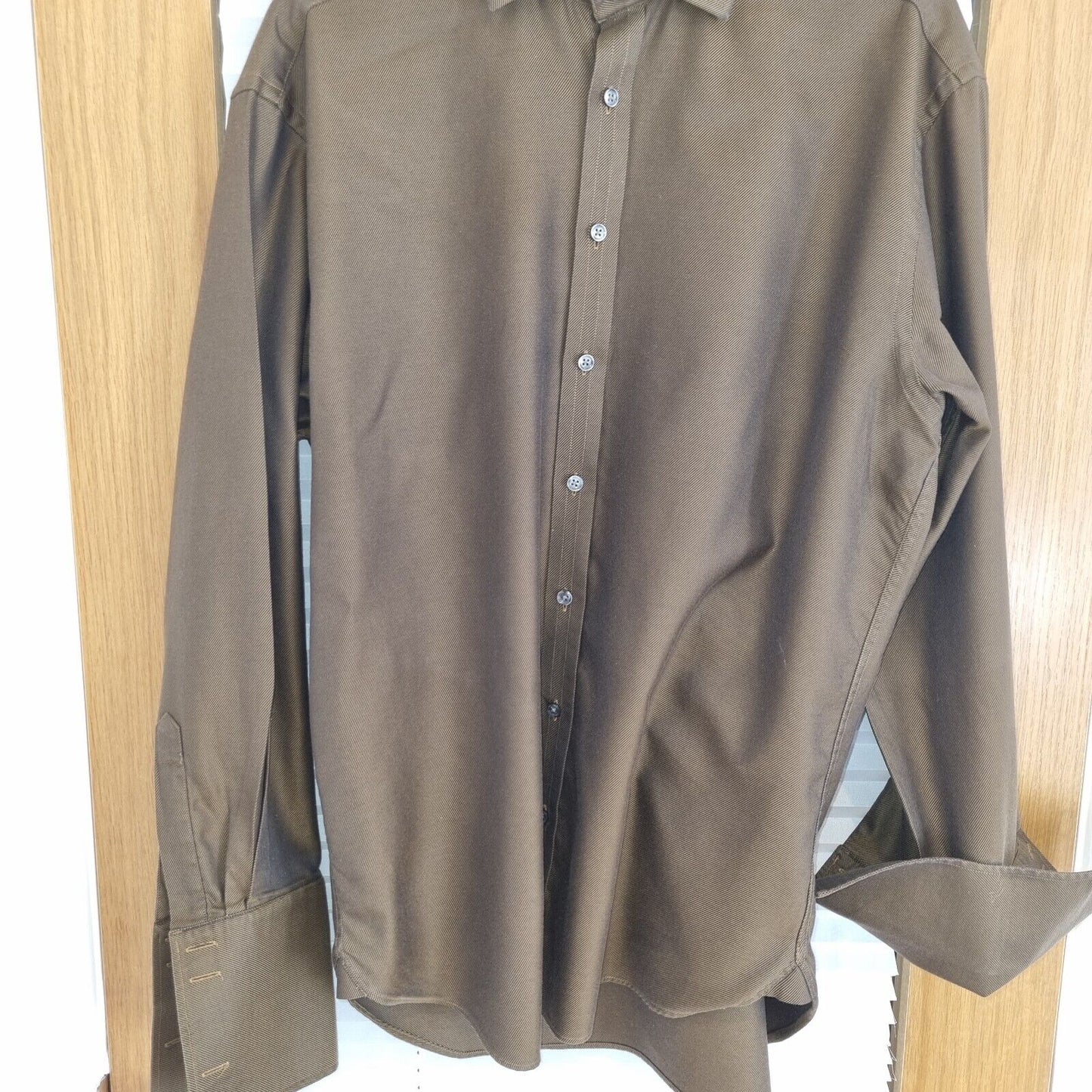 Mens Shirt Ted Baker Brown Button Up - Bonnie Lassio