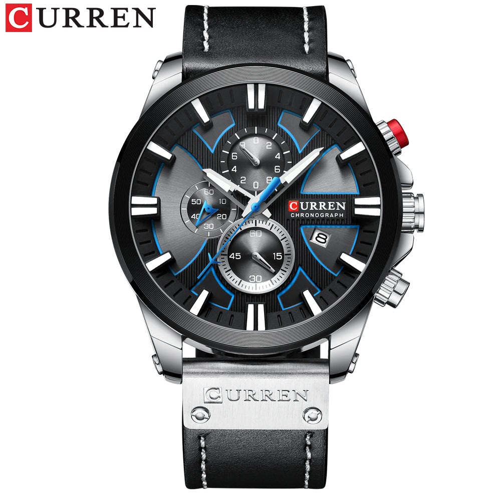 Men's Fashion Quartz Military Sports Watch with Date Function and Waterproof Design