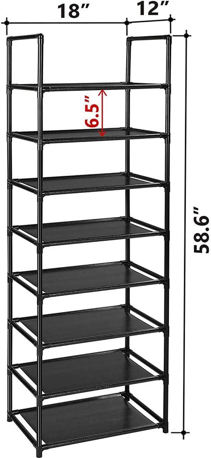 8-Tier Shoe Rack Organizer for 16-20 Pairs of Shoes - Versatile and Narrow Shoe Shelf Organiser"