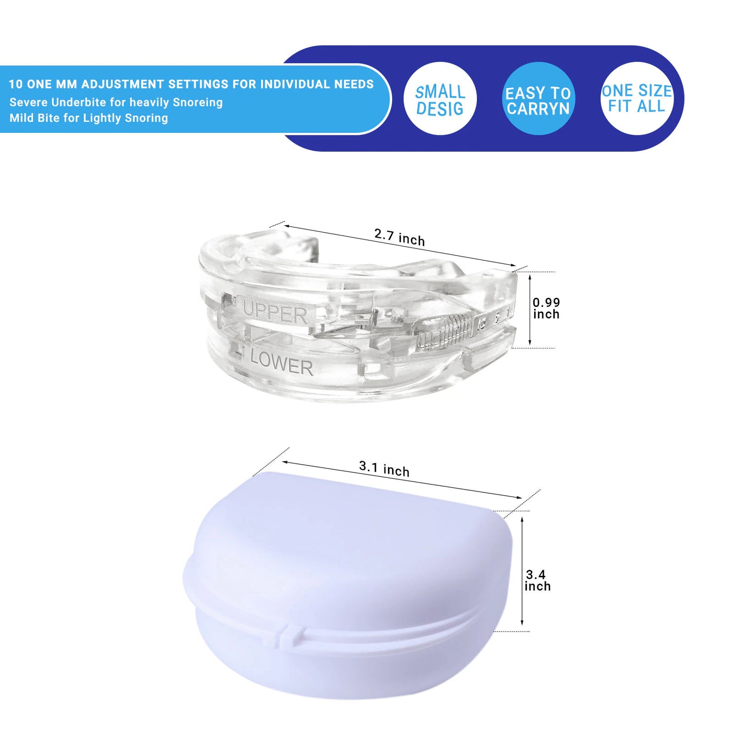 Anti Snoring Apnea Bruxism Mouth Guard Improve Sleeping 