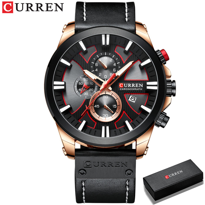 Men's Fashion Quartz Military Sports Watch with Date Function and Waterproof Design