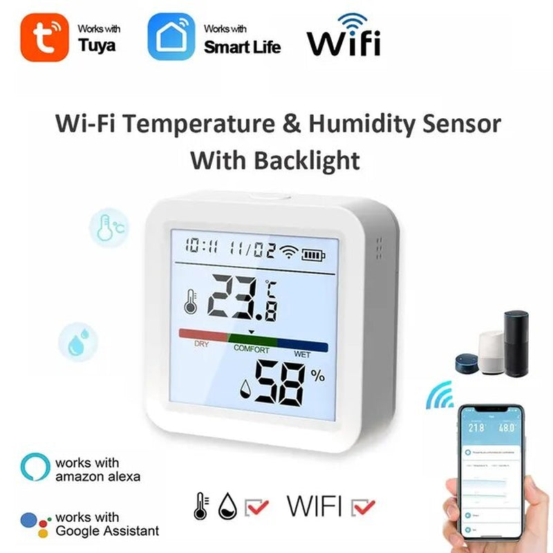 Wifi Temperature Humidity Sensor Smart Hygrometer Thermometer Sensor