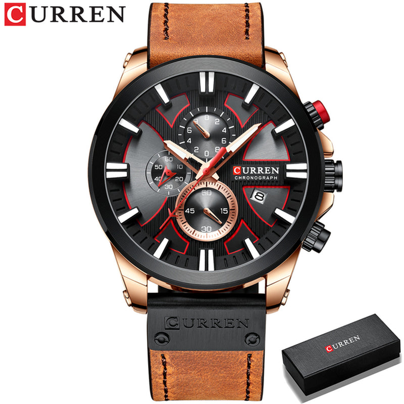 Men's Fashion Quartz Military Sports Watch with Date Function and Waterproof Design