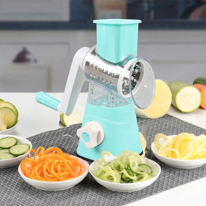 Multifunctional Roller Vegetable Cutter Hand Crank Shredder 