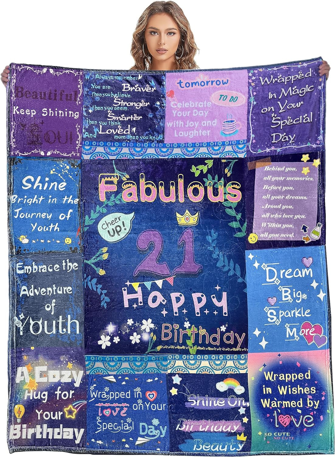 Professional title: " 13th Birthday Flannel Blanket Gift for Girls - 51x59 Inch, Ideal 13 Year Old Daughter Birthday Present (130x150 cm)"