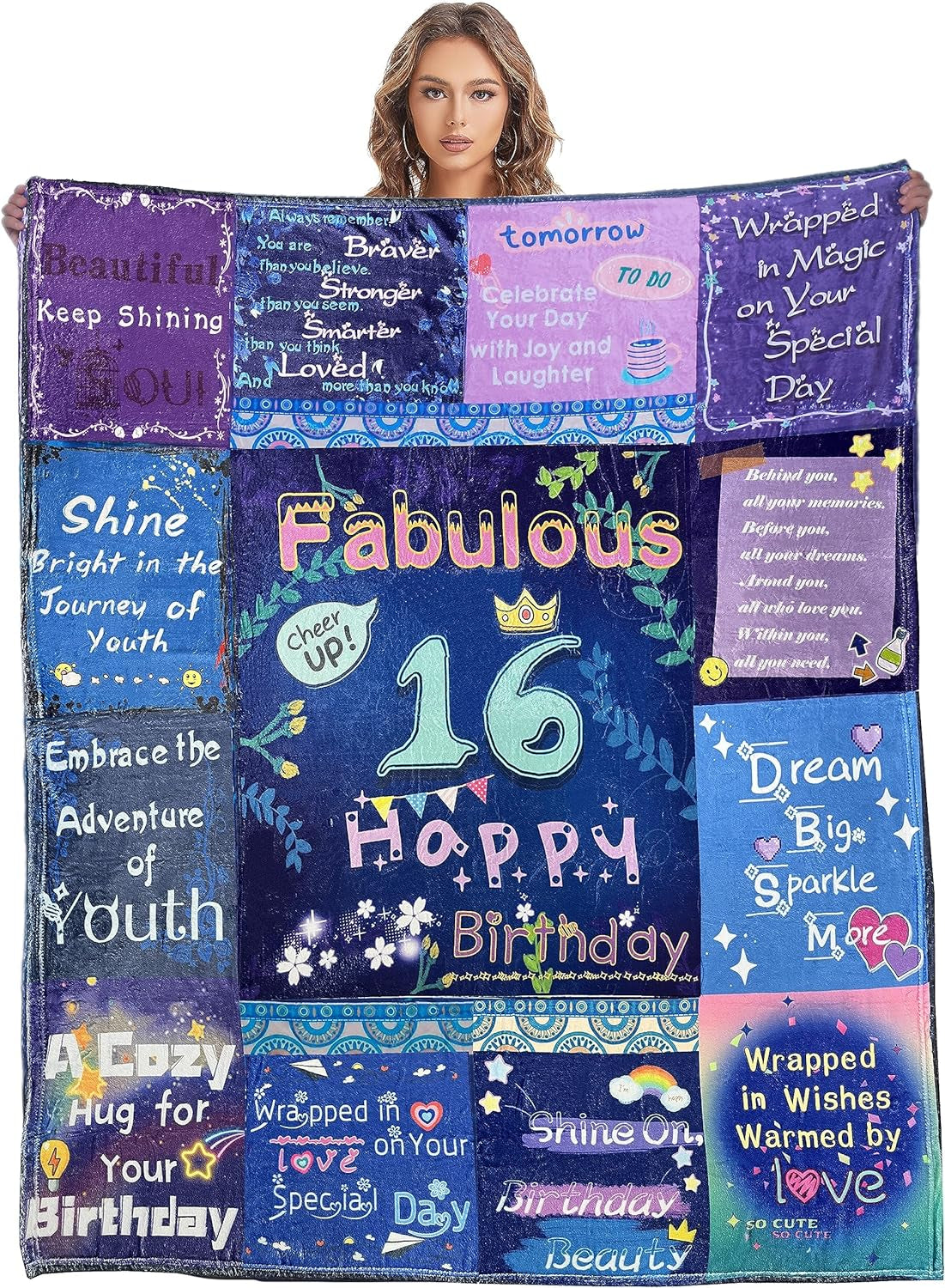 Professional title: " 13th Birthday Flannel Blanket Gift for Girls - 51x59 Inch, Ideal 13 Year Old Daughter Birthday Present (130x150 cm)"