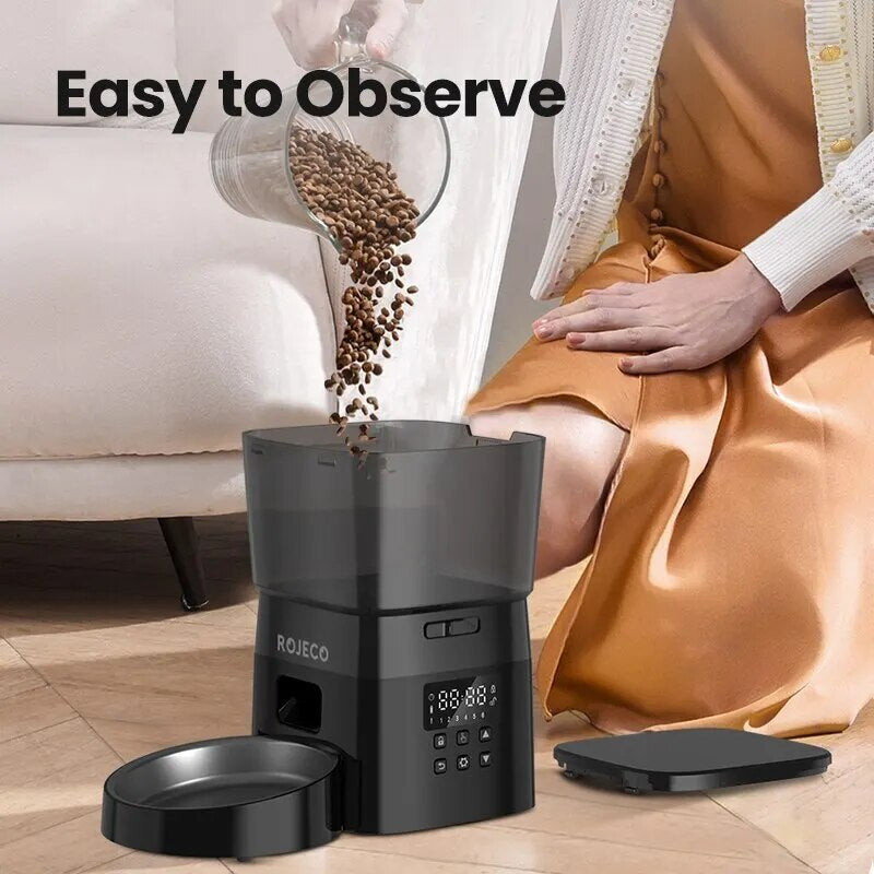 Automatic Pet Feeder Button Version Cat Food Dispenser Smart Control