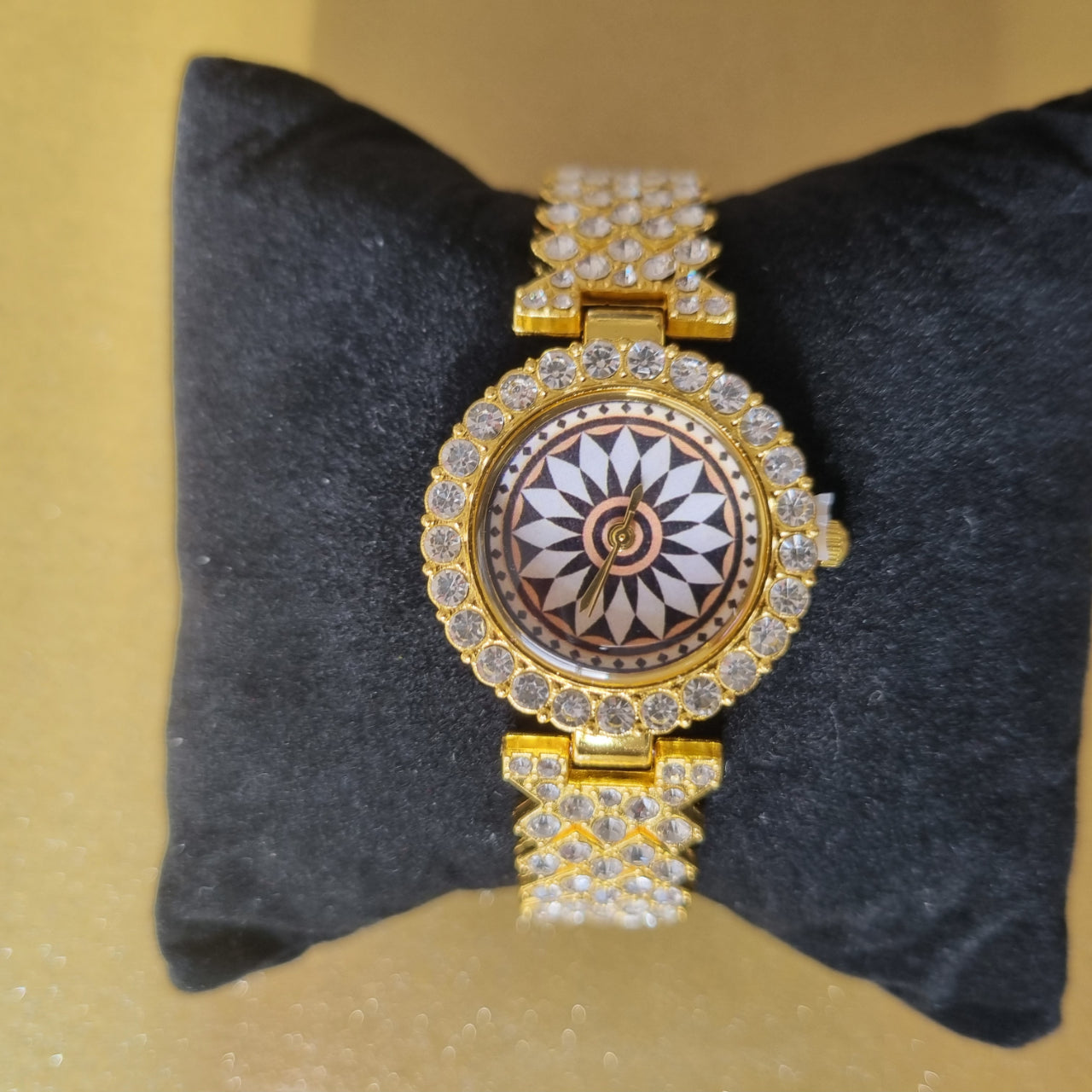 Womens Bling Crystal Dress Watches Watch Gold Fancy