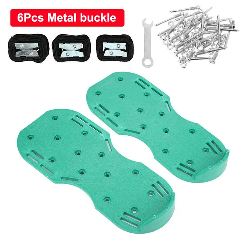 Professional Grade Lawn Aerator Sandals - Enhance Your Gardening Experience with Spiked Nail Shoes for Yard and Garden Maintenance