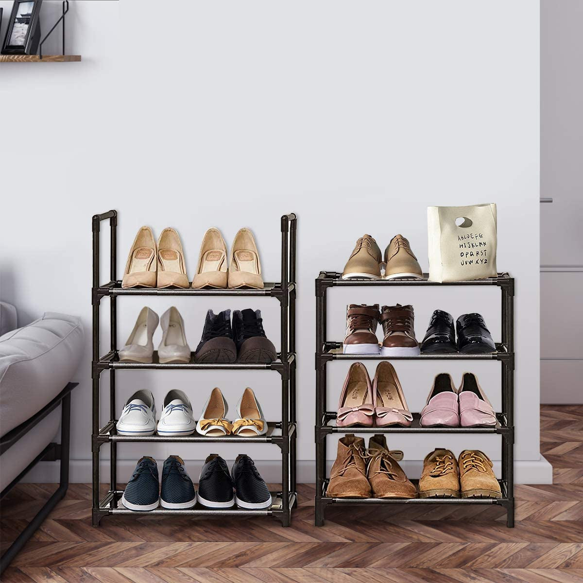 8-Tier Shoe Rack Organizer for 16-20 Pairs of Shoes - Versatile and Narrow Shoe Shelf Organiser"